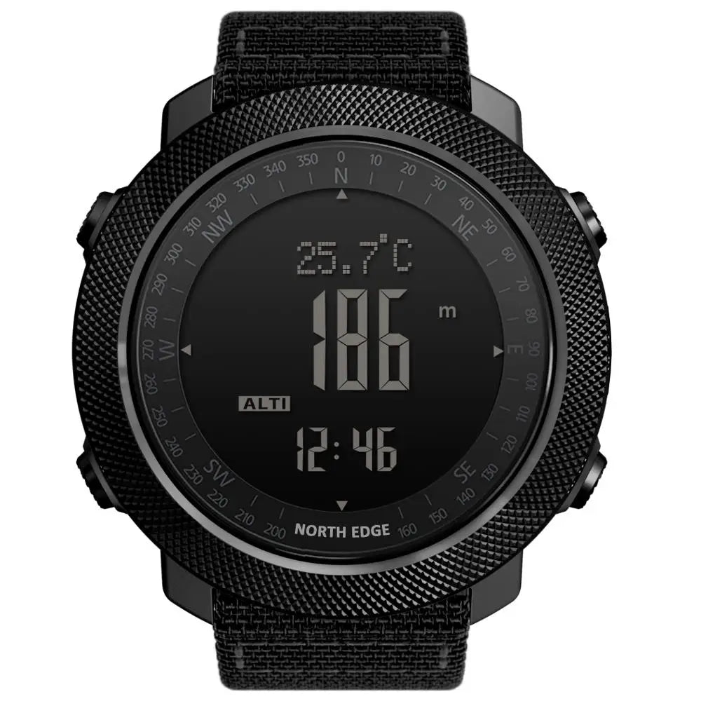 NORTH EDGE Reloj digital para hombre Digital Horas de trote, natación , tipo militar Altímetro Barómetro, brújula, a prueba de agua:50m